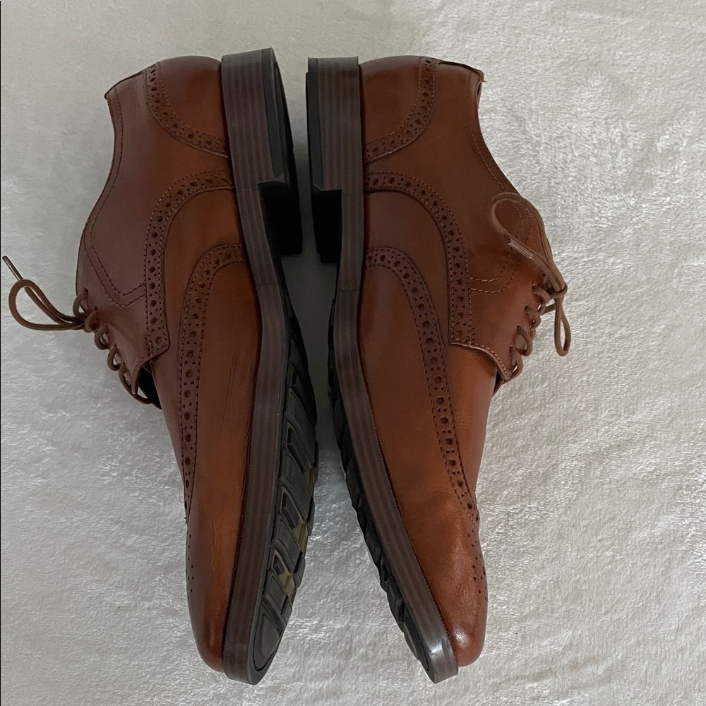 Cole Hann Elegant Brown Leather Men's Wingtip Oxfords. Size 11.5. New - Picture 8 of 10